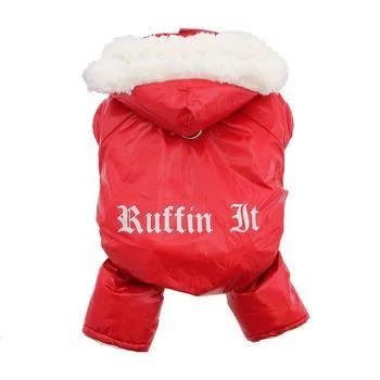 Ruffin It Dog Snowsuit Harness - Red