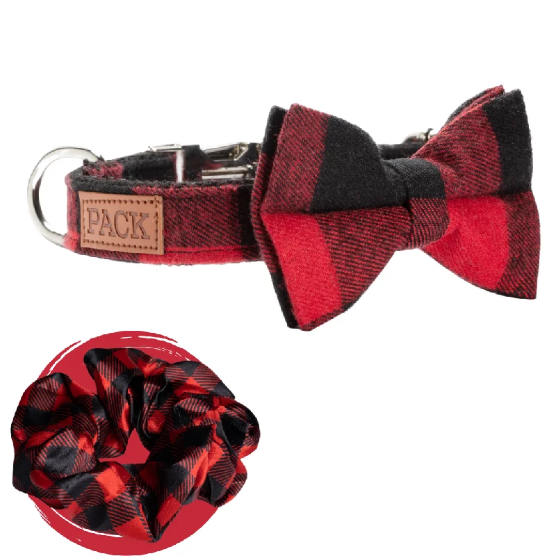 Beauregard Satin Scrunchie + Bowtie Collar