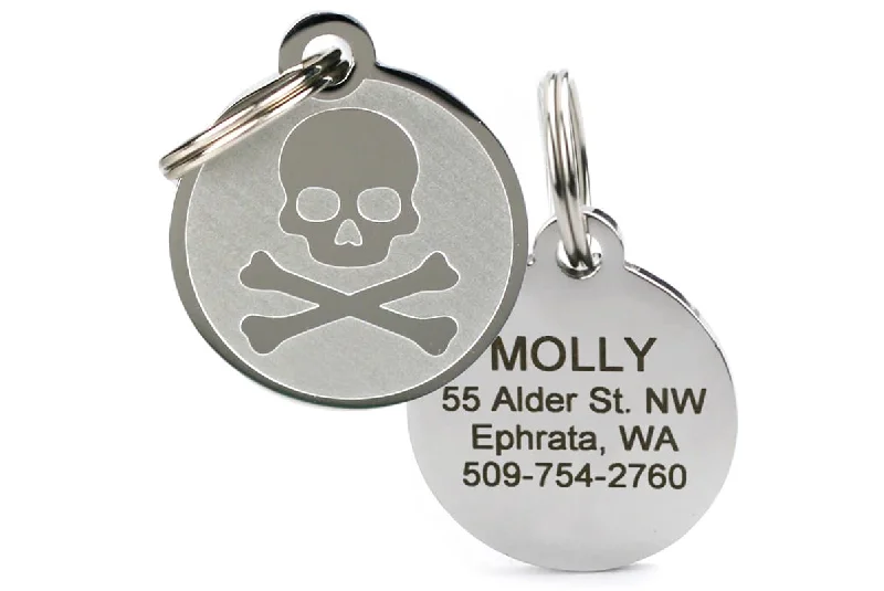 Skull Dog Tag in Stainless Steel