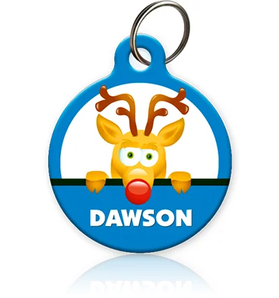 Sneaky Reindeer Pet ID Tag