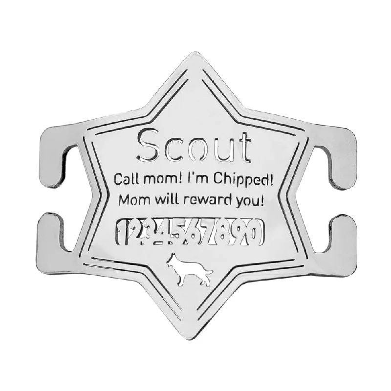 Badge Slide On Dog ID Tag