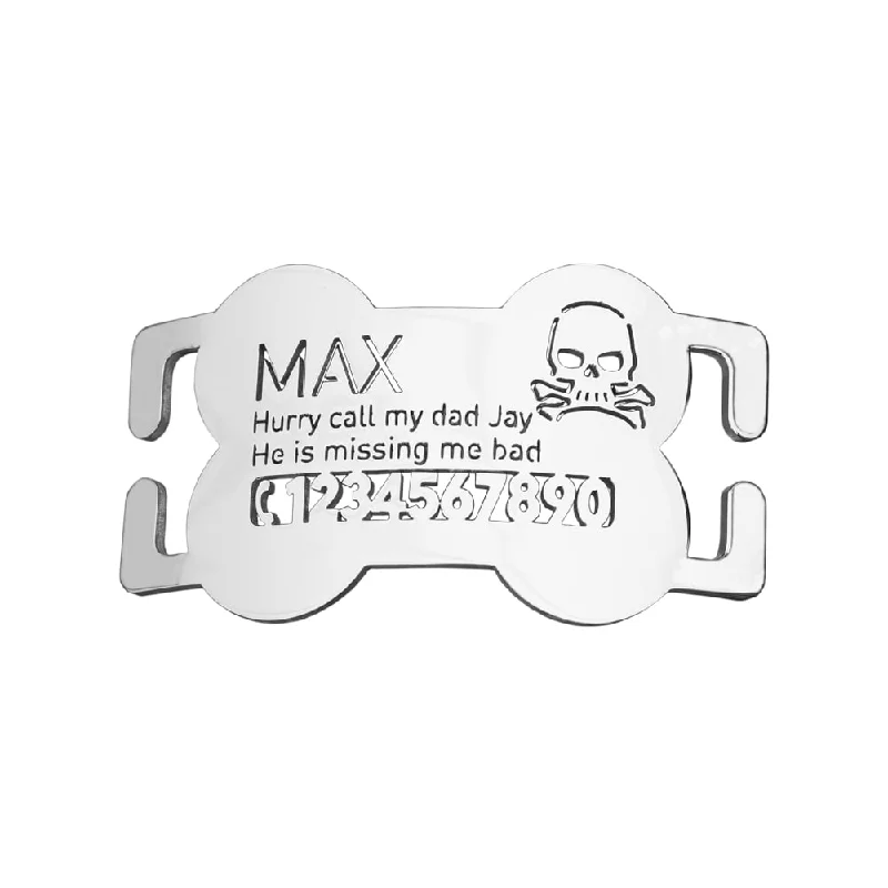 Bone Shaped Slide On Dog ID Tag