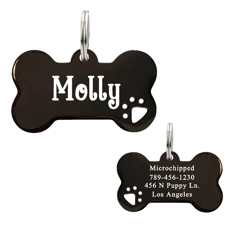 Paw Cutout Bone Shape Tag