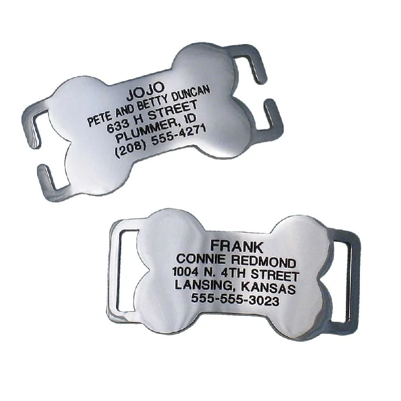 Slide-On Collar Tags - Bone Shape